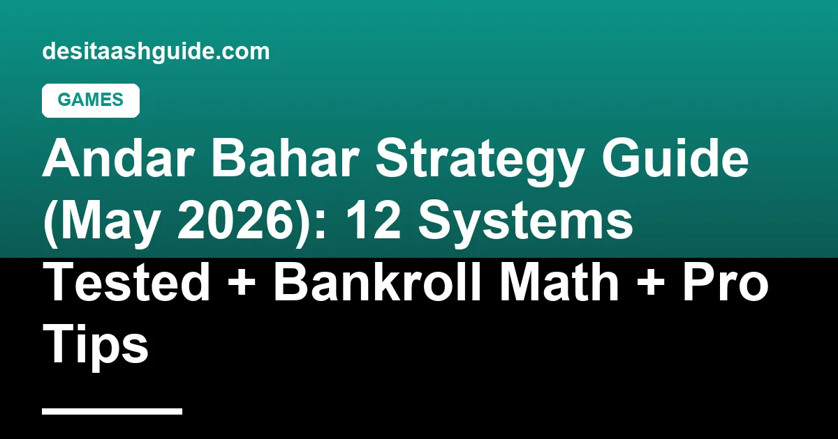 Andar Bahar bankroll variance chart with 12 betting systems compared