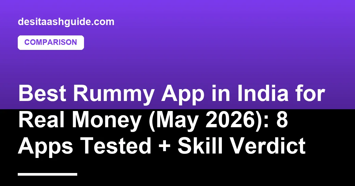 8 Rummy apps lobby screens compared side by side