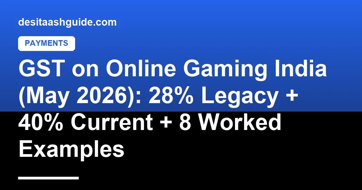 GST 40% on online gaming deposit invoice with cost breakdown