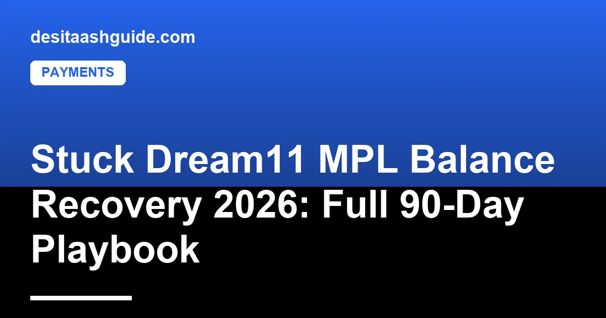 Five-rung recovery ladder from in-app ticket to Consumer Forum for frozen Dream11 and MPL balances