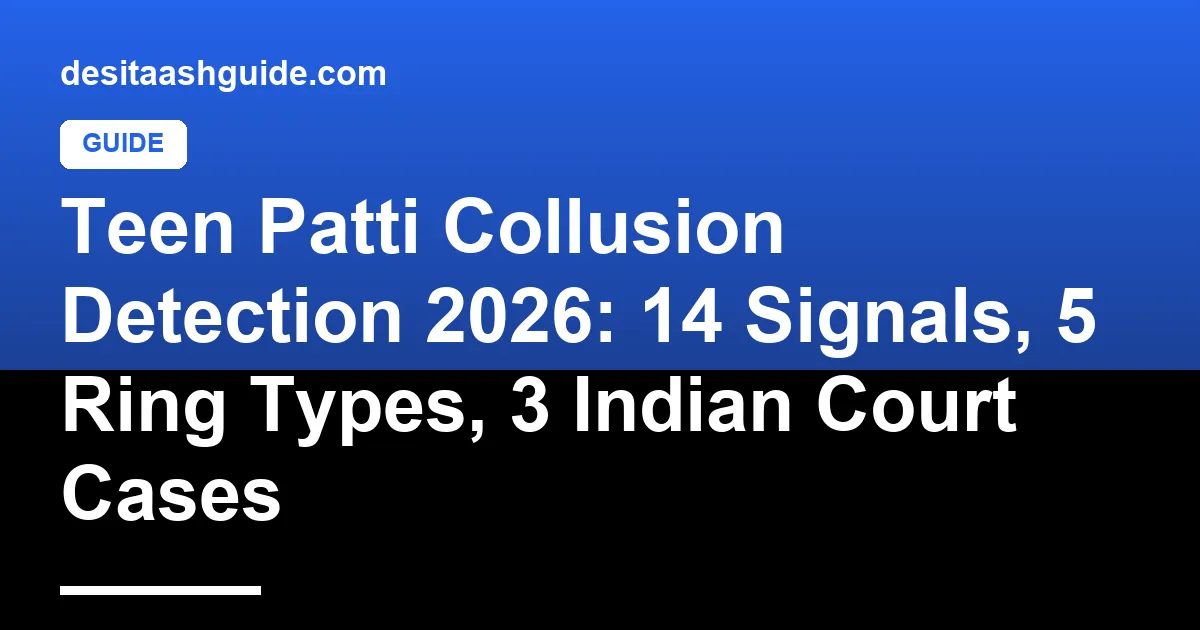 Teen Patti table with three player seats highlighted in red showing a suspected collusion ring exchanging signals