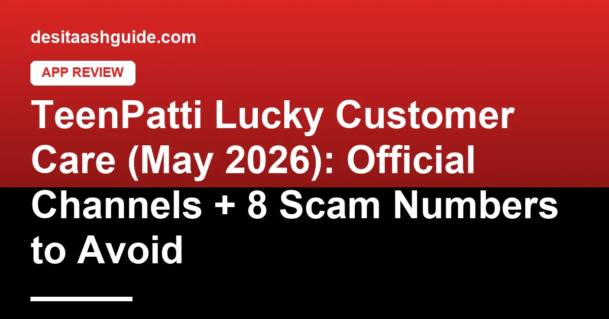 TeenPatti Lucky in-app support chat with response time