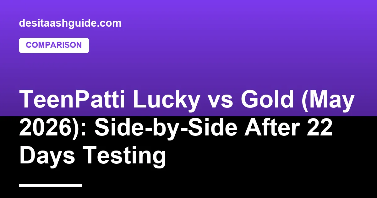 TeenPatti Lucky and Gold lobby screens side by side