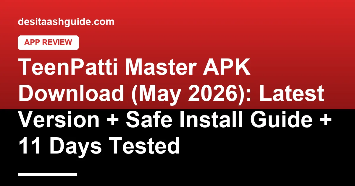 TeenPatti Master APK install screen on Android