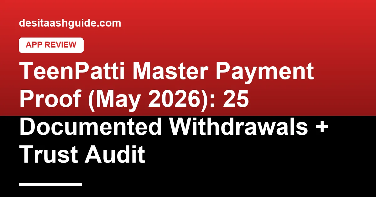 TeenPatti Master withdrawal screen with Paytm credit confirmation