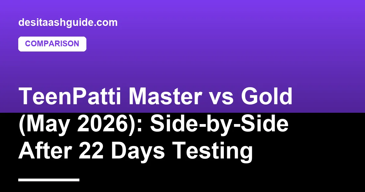 TeenPatti Master and Gold lobby screens side by side
