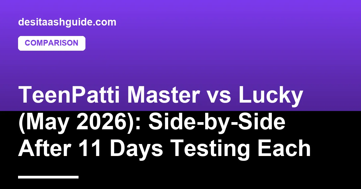 TeenPatti Master and Lucky lobby screens displayed side by side