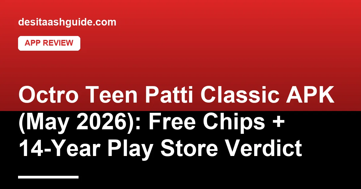 Octro Teen Patti Classic Play Store install screen