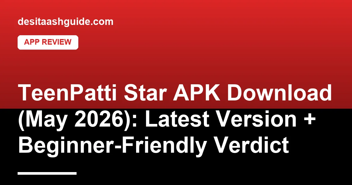 TeenPatti Star APK install screen with beginner tutorial