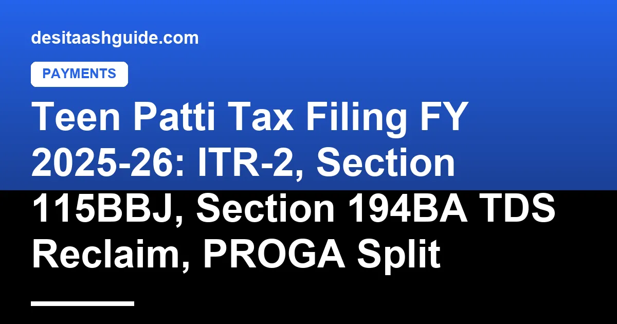 ITR-2 form layout with Schedule OS gaming income highlighted and Form 26AS TDS reconciliation